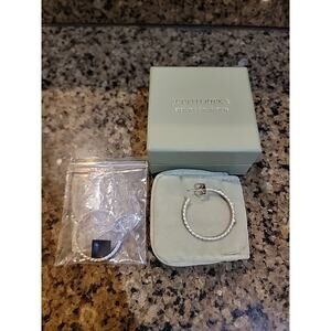 Judith Ripka 925 sterling Rope style 1.25 "hoops W/gold heart accents NEW